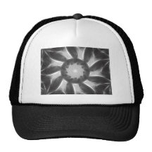 Grey Kaleidoscope Art 7 Hats
