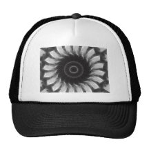 Grey Kaleidoscope Art 8 Highlighted Hat