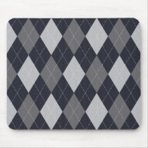 Grey Knitted Style Argyle Mousepad mousepads