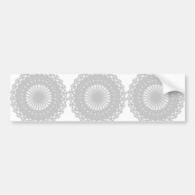 Grey Lace Design Pattern. Bumper Stickers