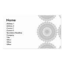 Grey Lace Design Pattern. Business Card Templates