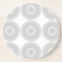 Grey Lace Design Pattern. Coasters