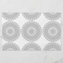Grey Lace Design Pattern. Custom Flyer