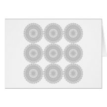 Grey Lace Design Pattern. Greeting Card