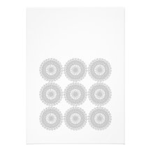 Grey Lace Design Pattern. Personalized Invite