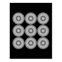 Grey Lace Design Pattern. Post Cards