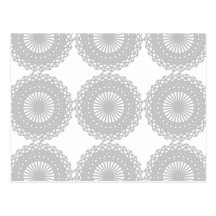 Grey Lace Design Pattern. Postcards