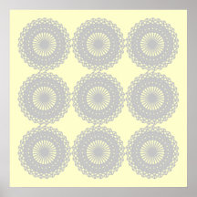 Grey Lace Design Pattern. Print