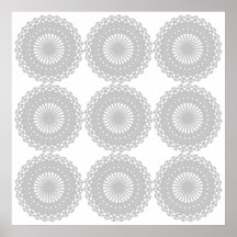 Grey Lace Design Pattern. Print