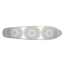 Grey Lace Design Pattern. Skate Board Decks