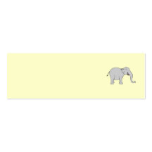 Grey Laughing Elephant. Cartoon. Business Cards