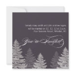 Grey Modern Winter Wedding Invitations Trees