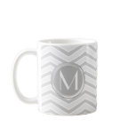 Grey Monogrammed Chevron Pattern