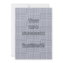 Grey mosaic tiles personalized invitation