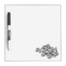 Grey Numbers Board Dry Erase Board