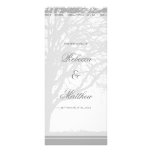 Grey Oak Tree Winter Wedding Program Rack Card Design