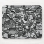 Grey Ovals Mouse Pad