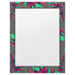 grey pink turquoise letterhead