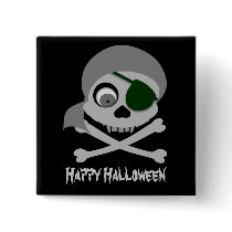 Grey Pirate Skull Buttons