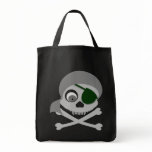Grey Pirate Skull Dark Bags