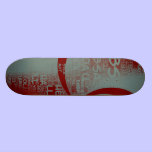 Grey red graffiti style text art skateboards