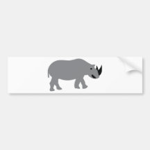 grey rhino bumper sticker