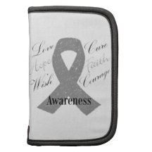 Grey ribbon brain cancer awareness planners