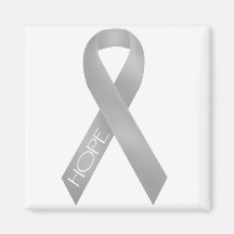 Grey Ribbon Fridge Magnets