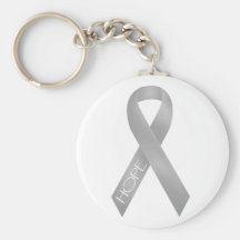 Grey Ribbon Key Chain