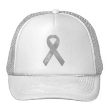 Grey Ribbon Mesh Hats