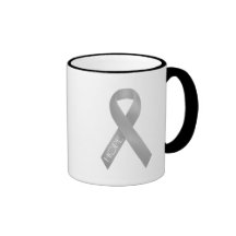 Grey Ribbon Mugs