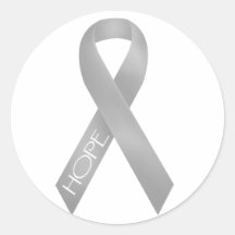 Grey Ribbon Sticker