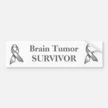 Grey Ribbon Survivor Bumper Sticker