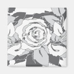 grey rose refrigerator magnet