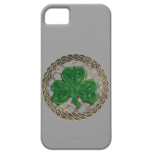 Grey Shamrock And Celtic Knots iPhone 5 Case
