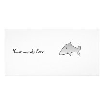 Grey shark picture card