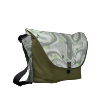 Grey Silk Funny leaf Courier Bags