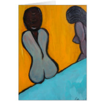 Grey Skinned Nudes Greeting Card