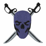 Grey Skull & Swords Pirate Design embroidered shirts