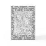Grey Snowflake Custom Photo Greeting Card