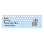 Grey Squirrel on Blue Polka Dot Pattern Business Card Template
