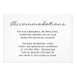 Grey Stripe with Floral Accent Wedding Insert Personalized Invite
