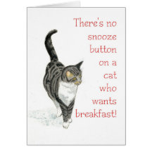 Grey Tabby Cat Note Card