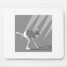 Grey Tennis Logo Mouse Pads