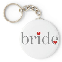 Grey Text Bride Key Chains