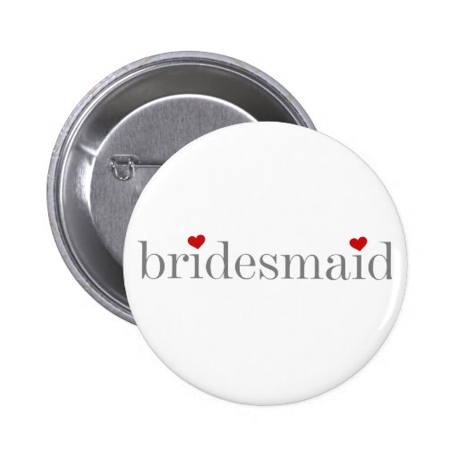 Grey Text Bridesmaid Pins