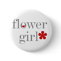 Grey Text Flower Girl