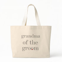 Grey Text Grandma of Groom Bag