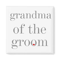 Grey Text Grandma of Groom