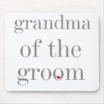 Grey Text Grandma of Groom